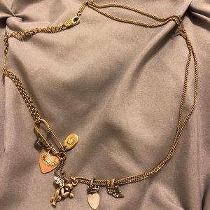 Juicy couture gold charm necklace
